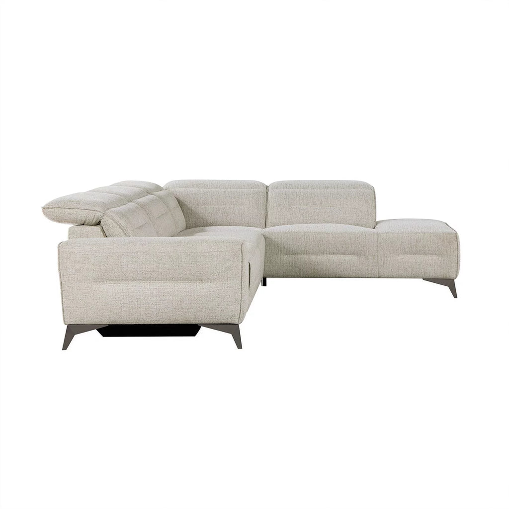 Sand Chenille 2pc Power Sectional with Right Chaise U90089