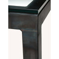 Smoke Tempered Glass Top Bar Table with Silver Base G2272