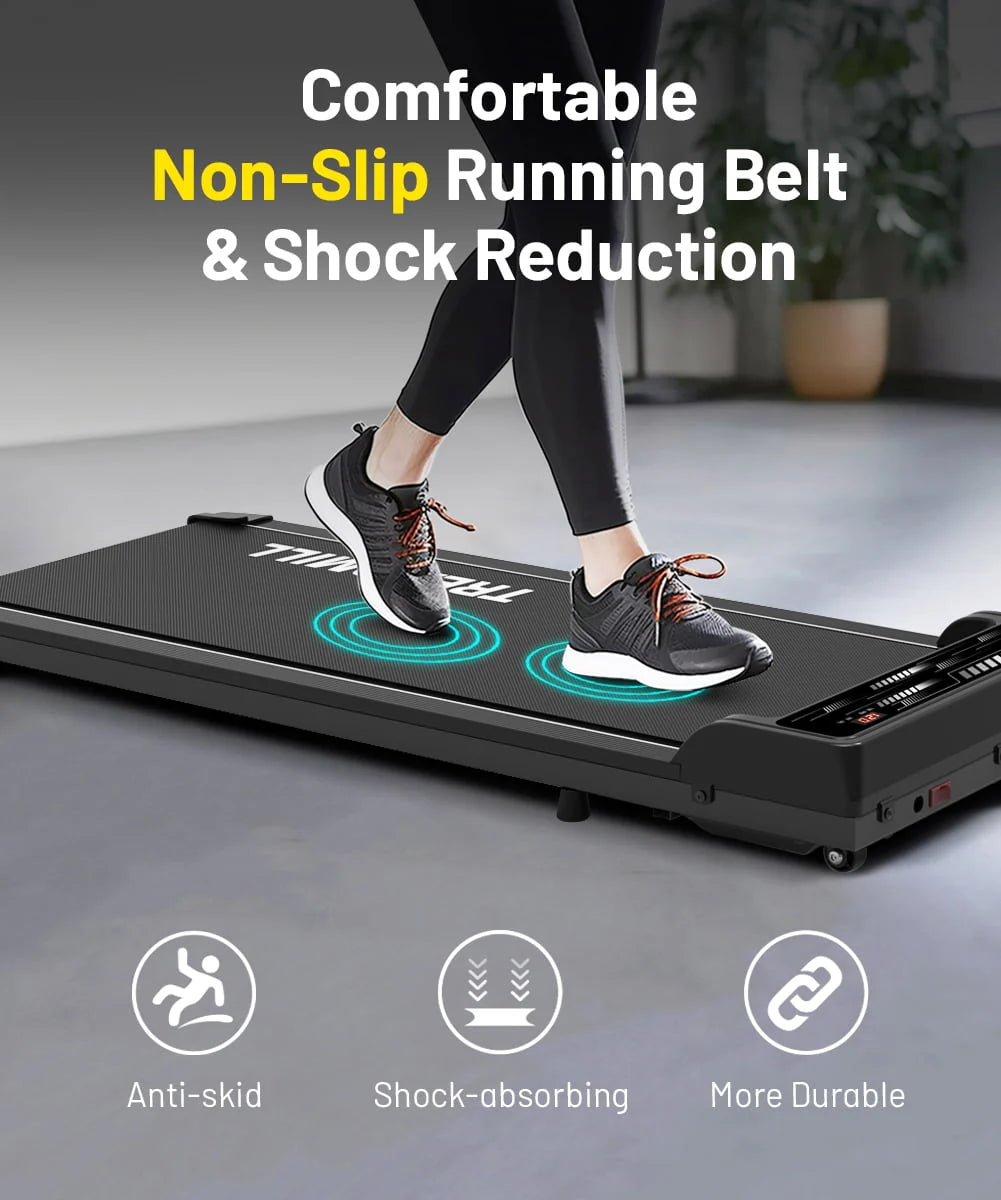 Black Portable Walking Pad Treadmill Y993061