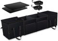 Black Collapsible Car Trunk Organizer with Insulation Cooler Bag T2114