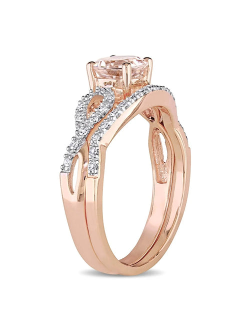 10K Pink Gold Morganite and Diamond Engagement Ring L232406