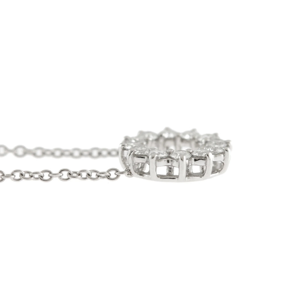 Tiffany Open Circle Diamond Necklace Pt950 Platinum D286845
