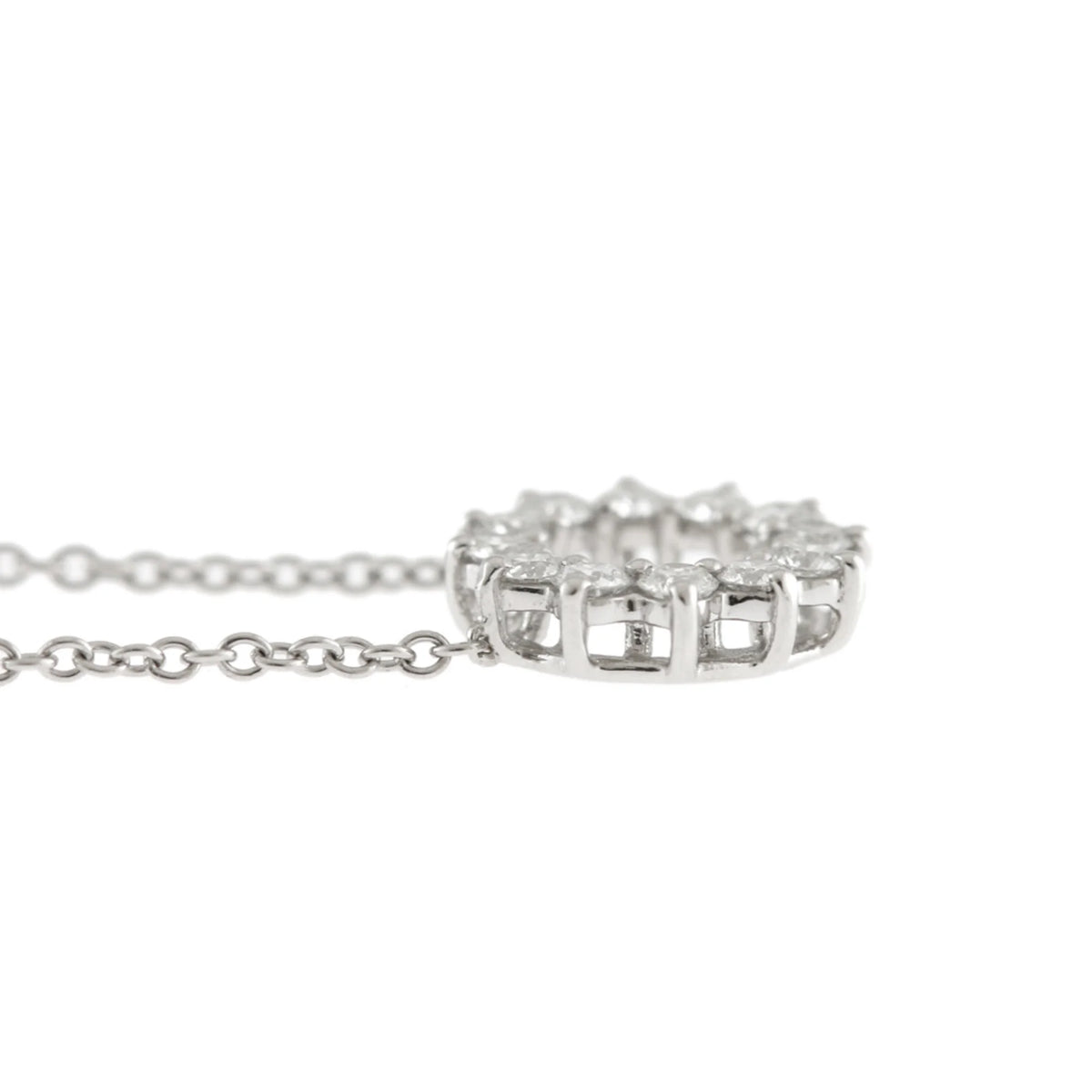 Tiffany Open Circle Diamond Necklace Pt950 Platinum D286845