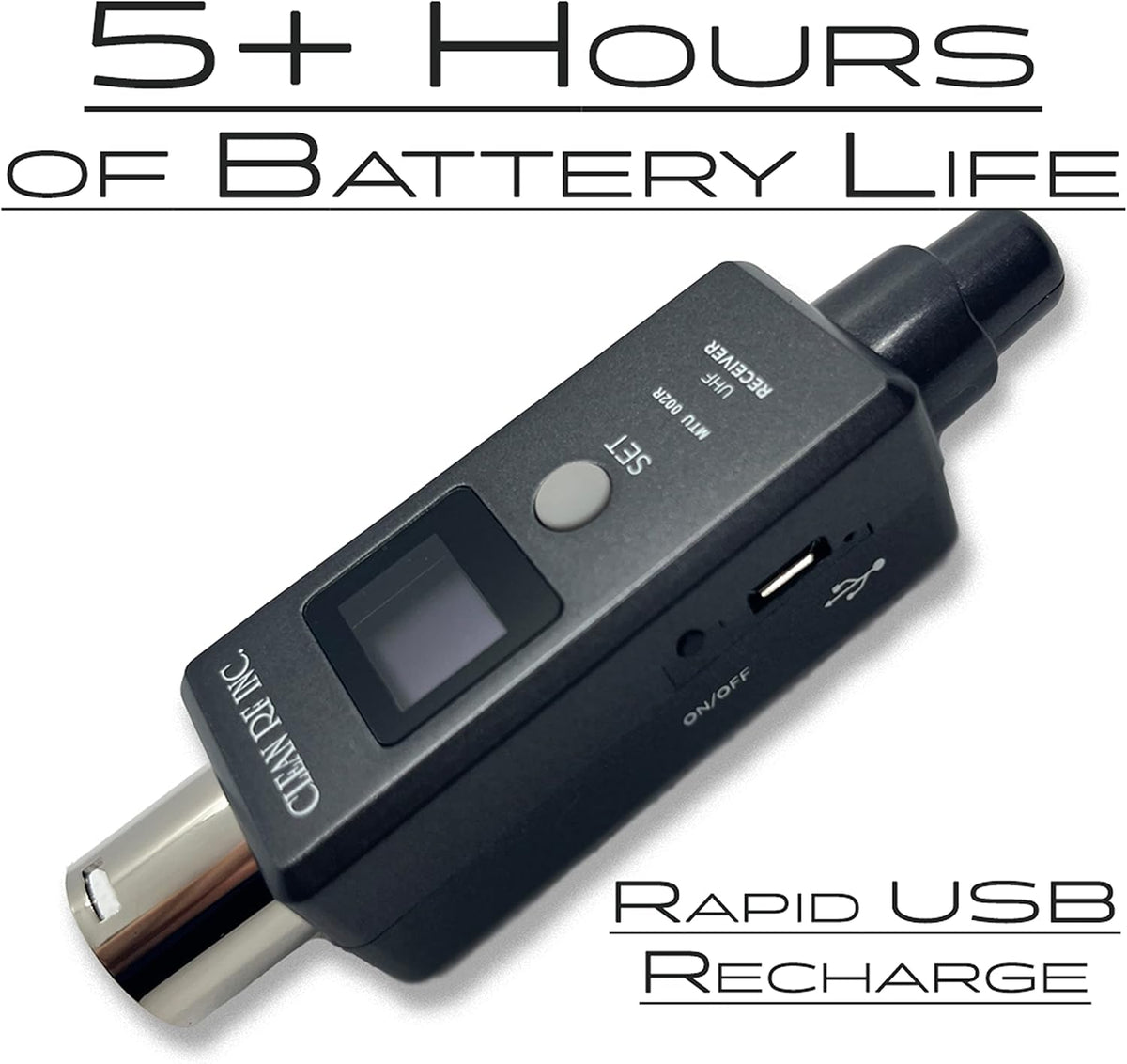 Wireless XLR Adapter System Transmitter and Receiver for Dynamic Microphones E6911