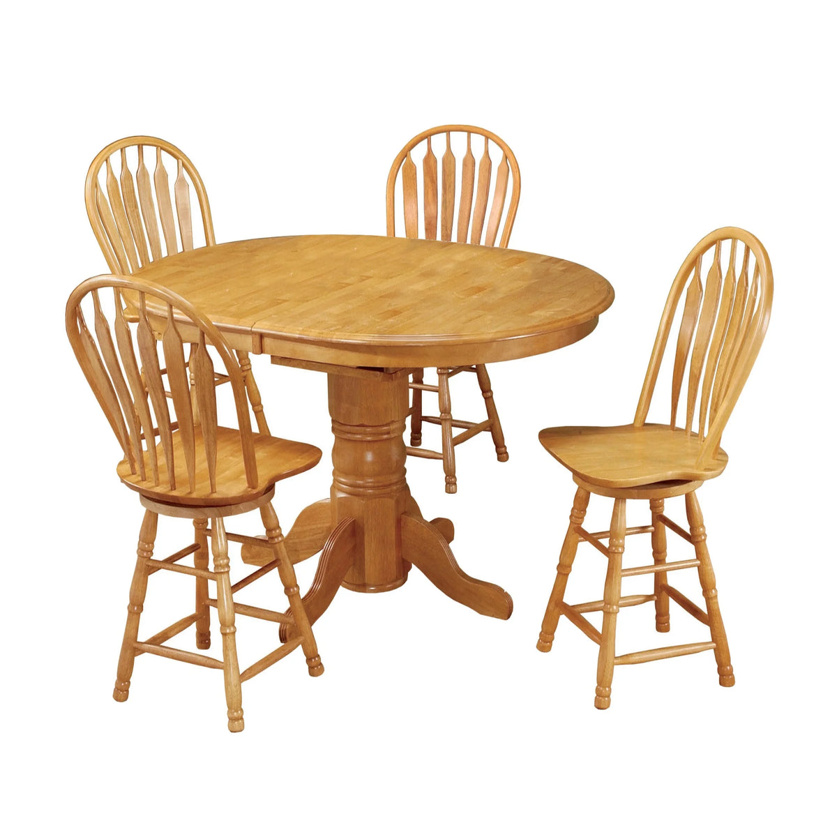 Oak Extendable Wood Pub Table I596288