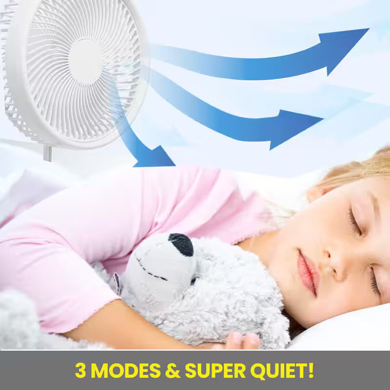 2-in-1 Adjustable-Height 40 in. Portable Rechargeable 3-Modes Pedestal Fan U5951