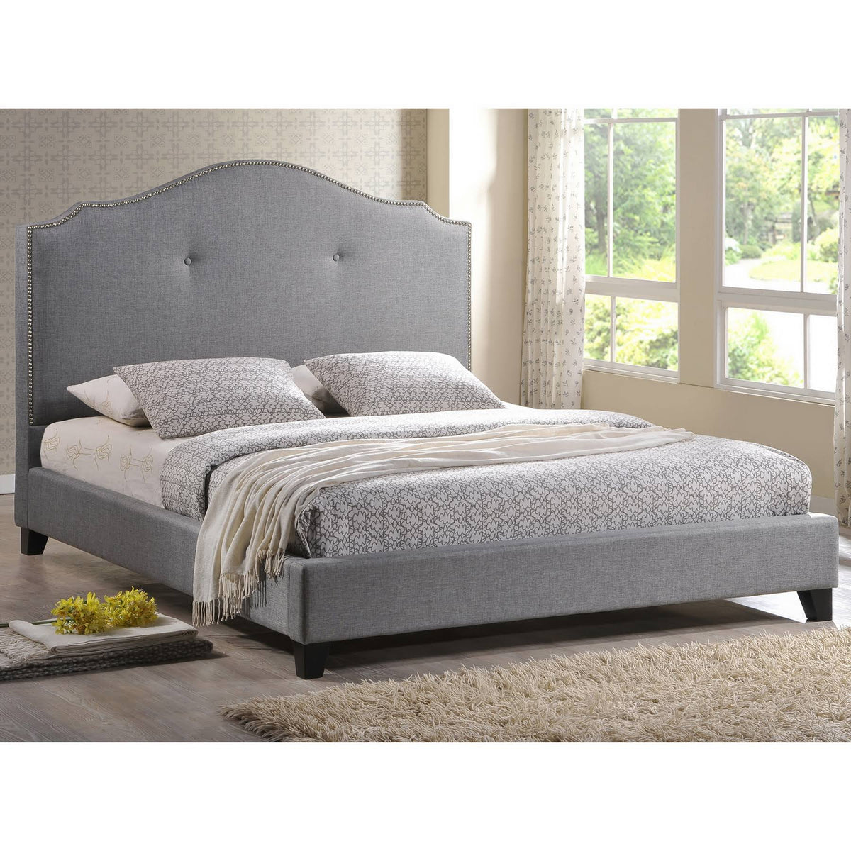 King Upholstered Bed with Headboard E623264
