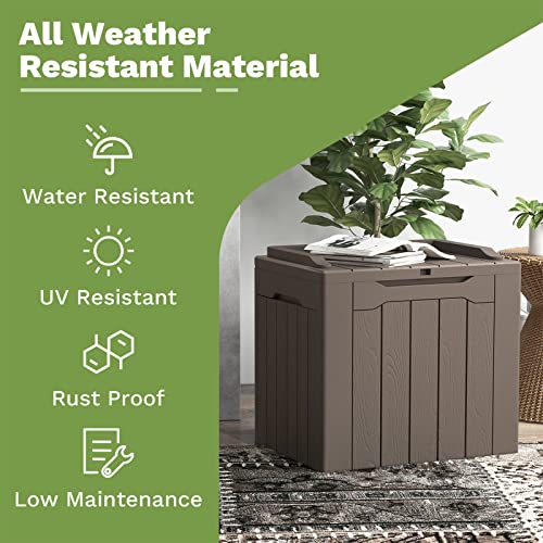 70 Gallon Water-Resistant Plastic Storage Bench X601919