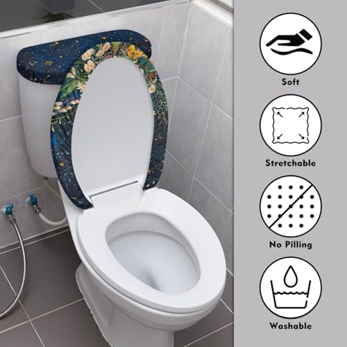 Santa Claus Toilet Lid Tank Cover 2 Pack Set M4843