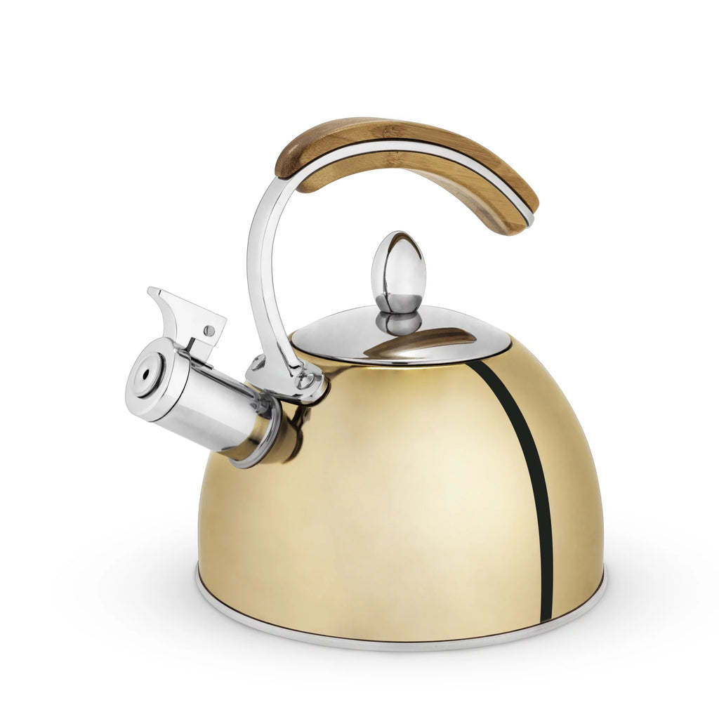 Gold Stainless Steel Whistling Tea Kettle Q5530