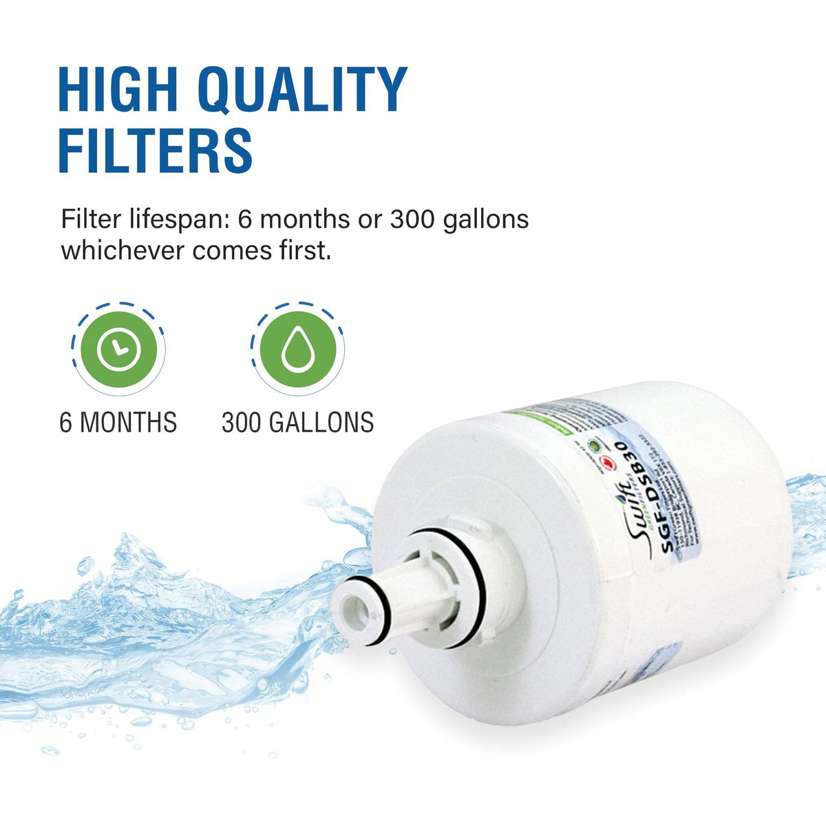 6 Pack Refrigerator Water Filter J7468
