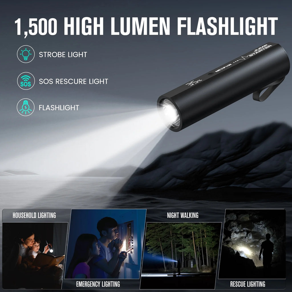 Car Jump Starter with LED Flashlight 2500A Peak 18000mAh W6175