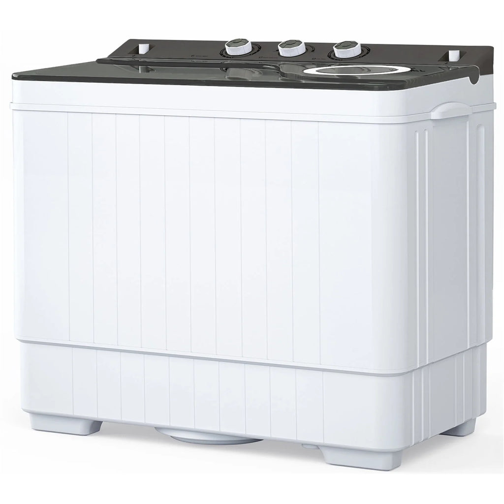 Portable 26Lbs Twin Tub Washing Machine with Gravity Drain Pump Z189