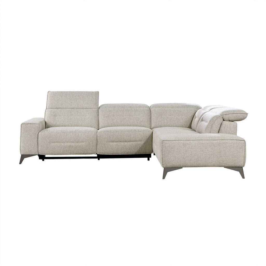 Sand Chenille 2pc Power Sectional with Right Chaise U90089