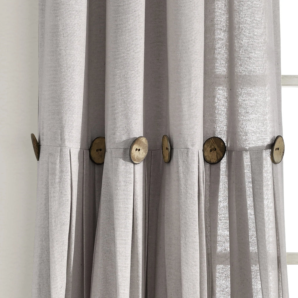 Gray Linen Window Curtain V720