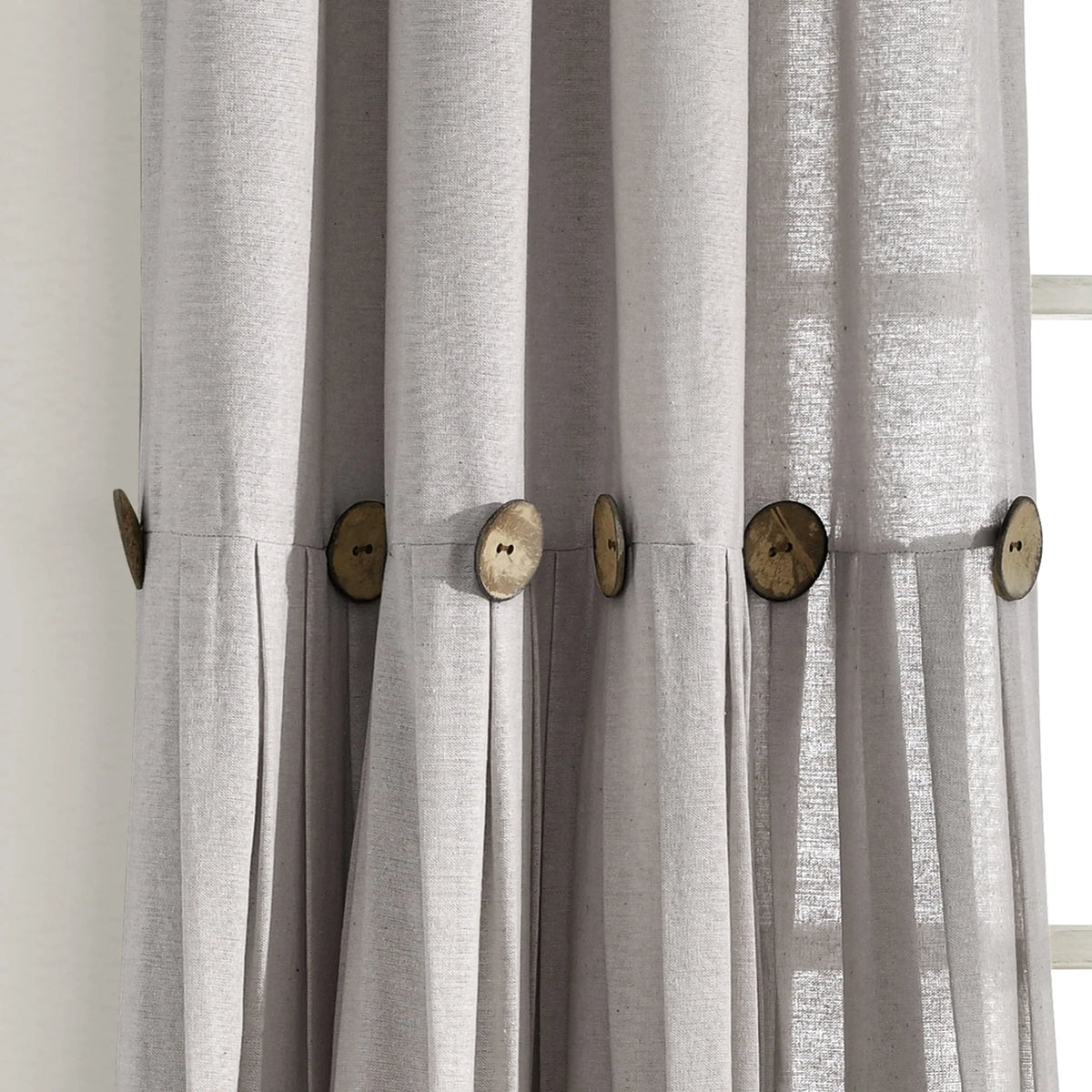 Gray Linen Window Curtain V720