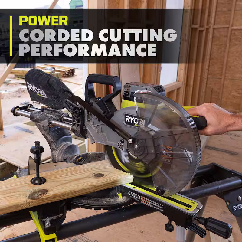 18V Brushless Cordless 10 in. Sliding Compound Miter Saw Kit with Battery and Charger W803107