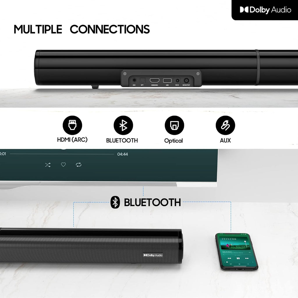 2.1 CH Soundbar with Subwoofer, 240W PMPO B5412