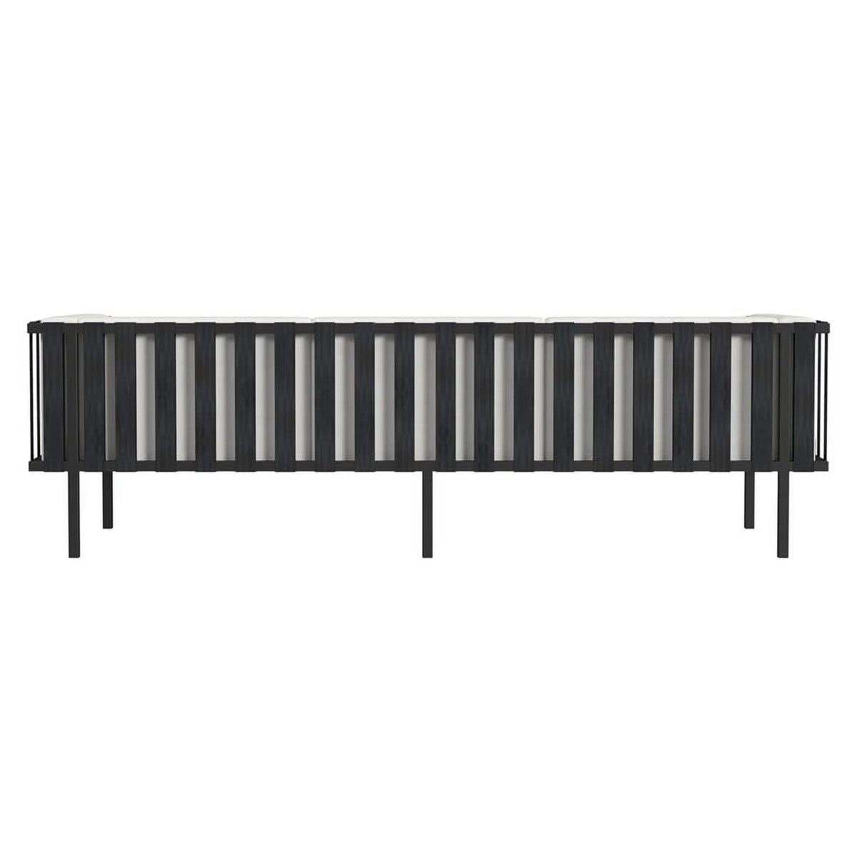 Black and White Outdoor Patio Sofa L40830