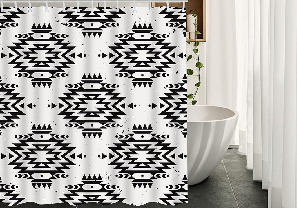 Black 72x72Inch Machine Washable Shower Curtain Z667814