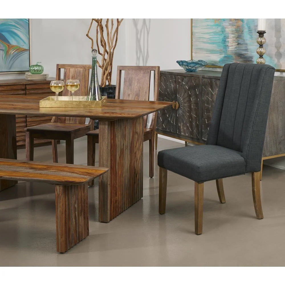 Midcentury Solid Sheesham Rectangle Dining Table I15672