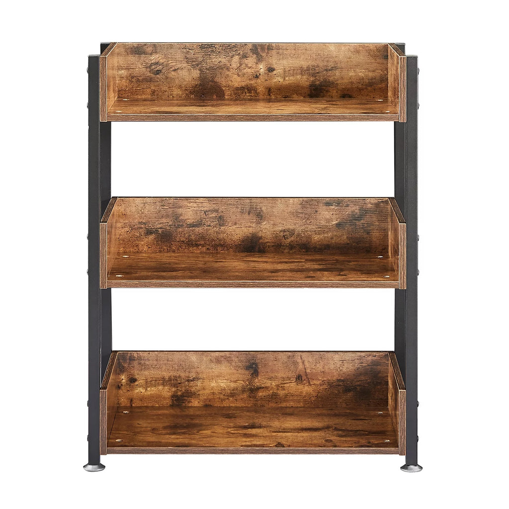 3-Tier Wooden Bookcase with Storage Shelves Z449291