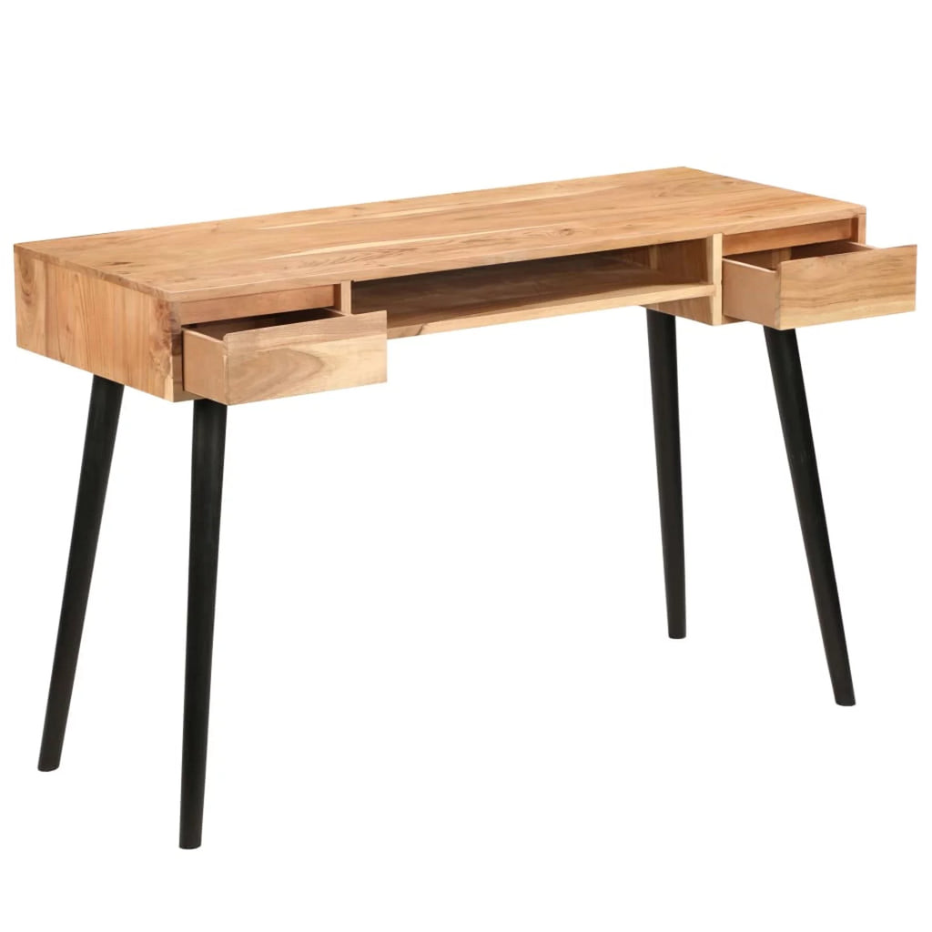 Acacia Wood Writing Table with 2 Drawers and 1 Shelf M494