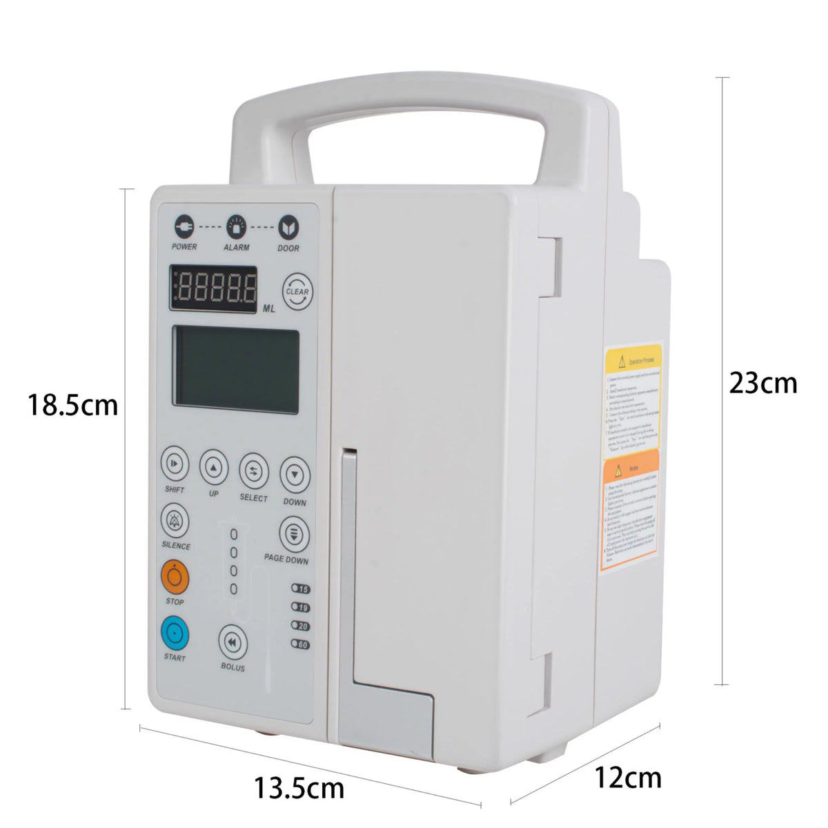 Infusion Pump with Audible & Visual Alarm, LCD Display R638