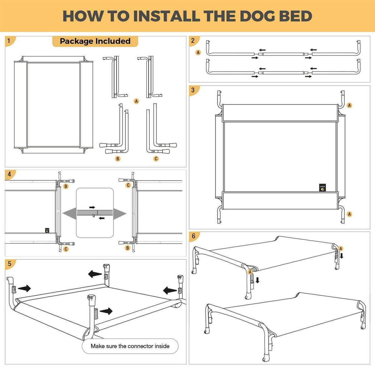 Elevated Dog Bed with Washable Mesh T40731