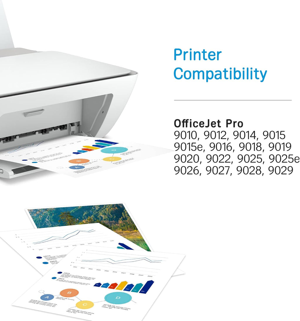 HP 962 962XL Black and C/M/Y Ink Cartridge 4-Pack Remanufactured for OfficeJet Pro 9010 Series C95860