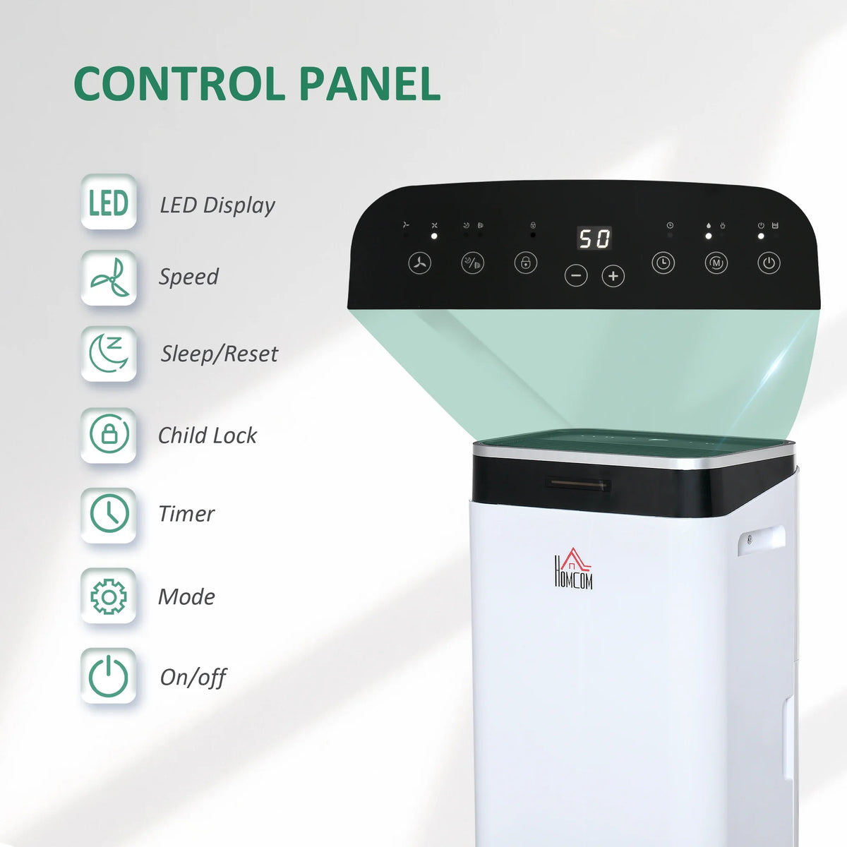 Portable Electric Dehumidifier with 14 Pint Tank, White S6721