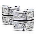 Chrome Housing Headlight Clear Turn Signal Reflector D322