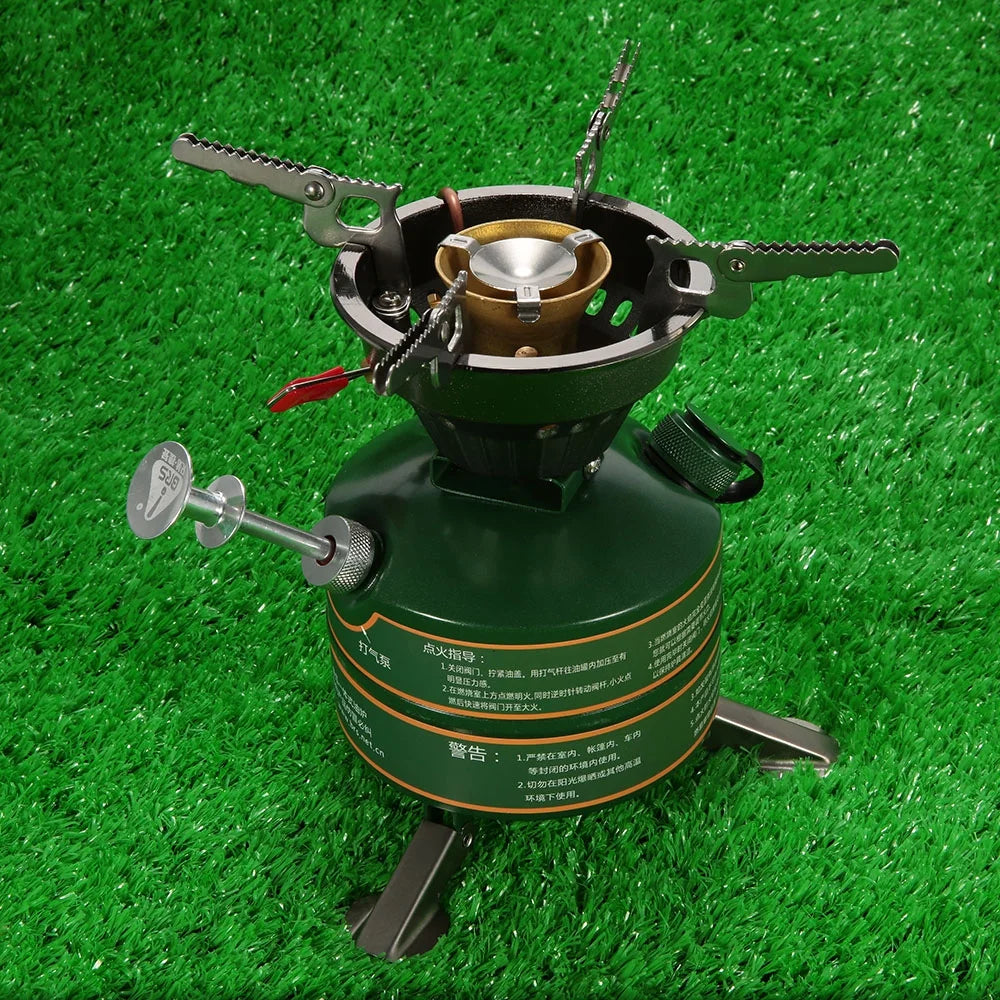 Portable Gasoline-burning Camping Furnace Cooker D63396