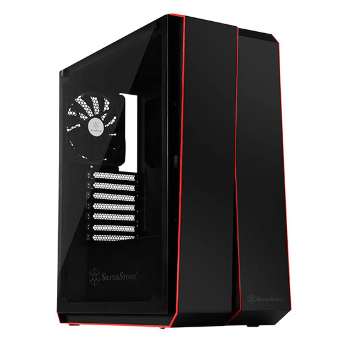 Black Computer Case with Tempered-Glass Side Panel G7453