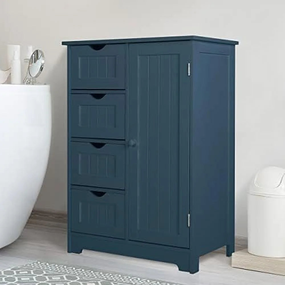 Dark Teal 4 Drawer Bathroom Cabinet R95419