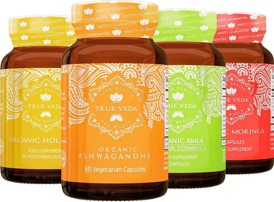 Organic Ashwagandha Holy Basil Amla Moringa Capsules O27647
