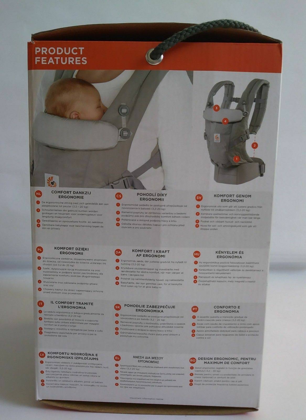 Pearl Grey Baby Carrier E8796