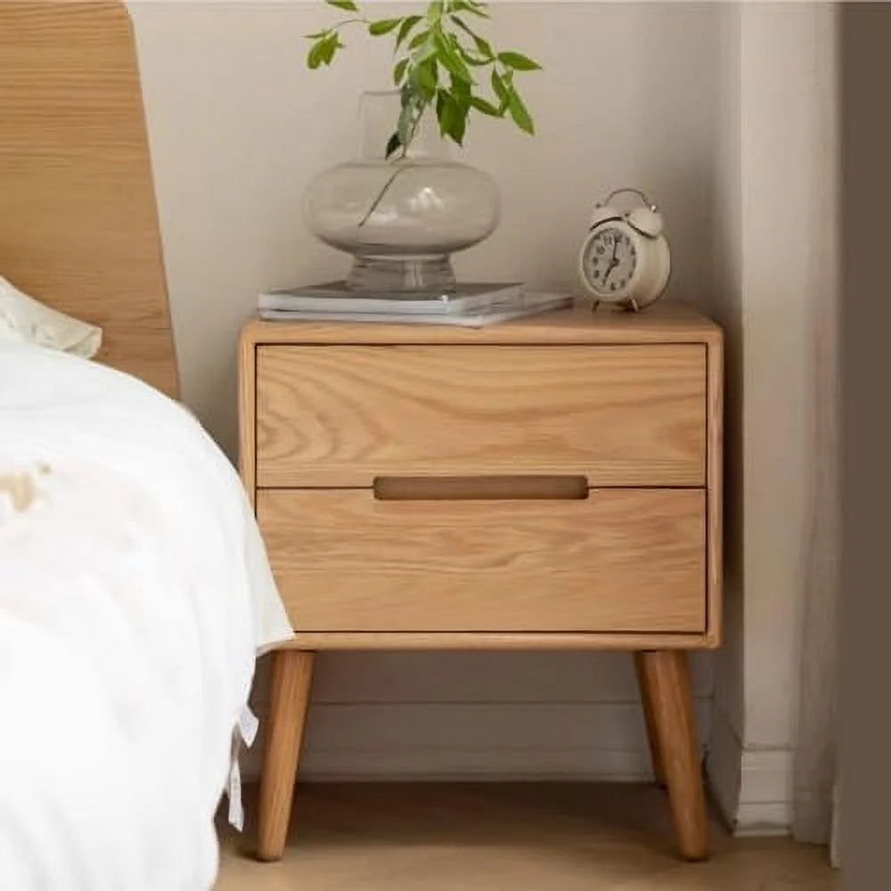 Solid Oak Wood Nightstand L137894