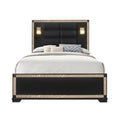 Queen Bed in Black/Gold Finish L517903