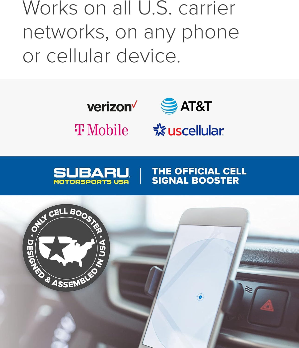 Vehicle Cell Phone Signal Booster with Magnetic Roof Antenna C188