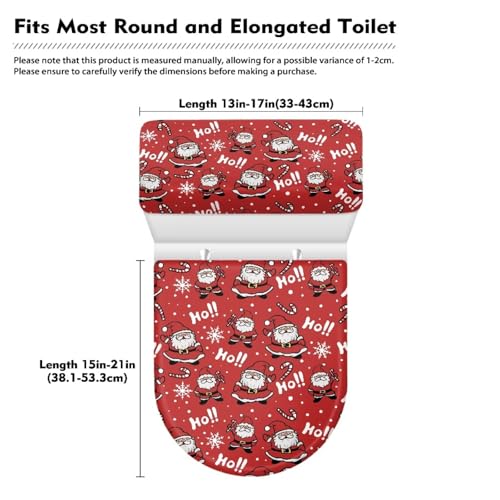 Santa Claus Toilet Lid Tank Cover 2 Pack Set M4843