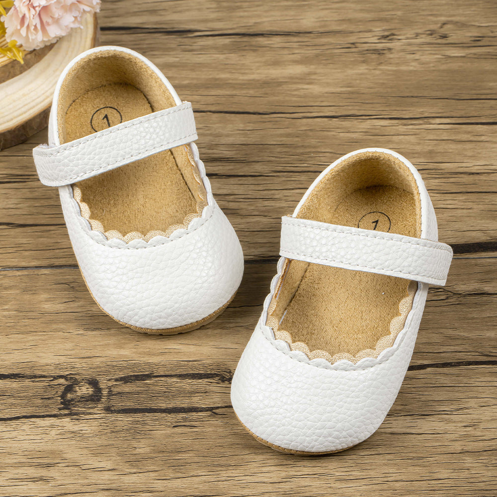 Baby Girls Mary Jane Bowknot Flats None-Slip Sole Shoes V16755