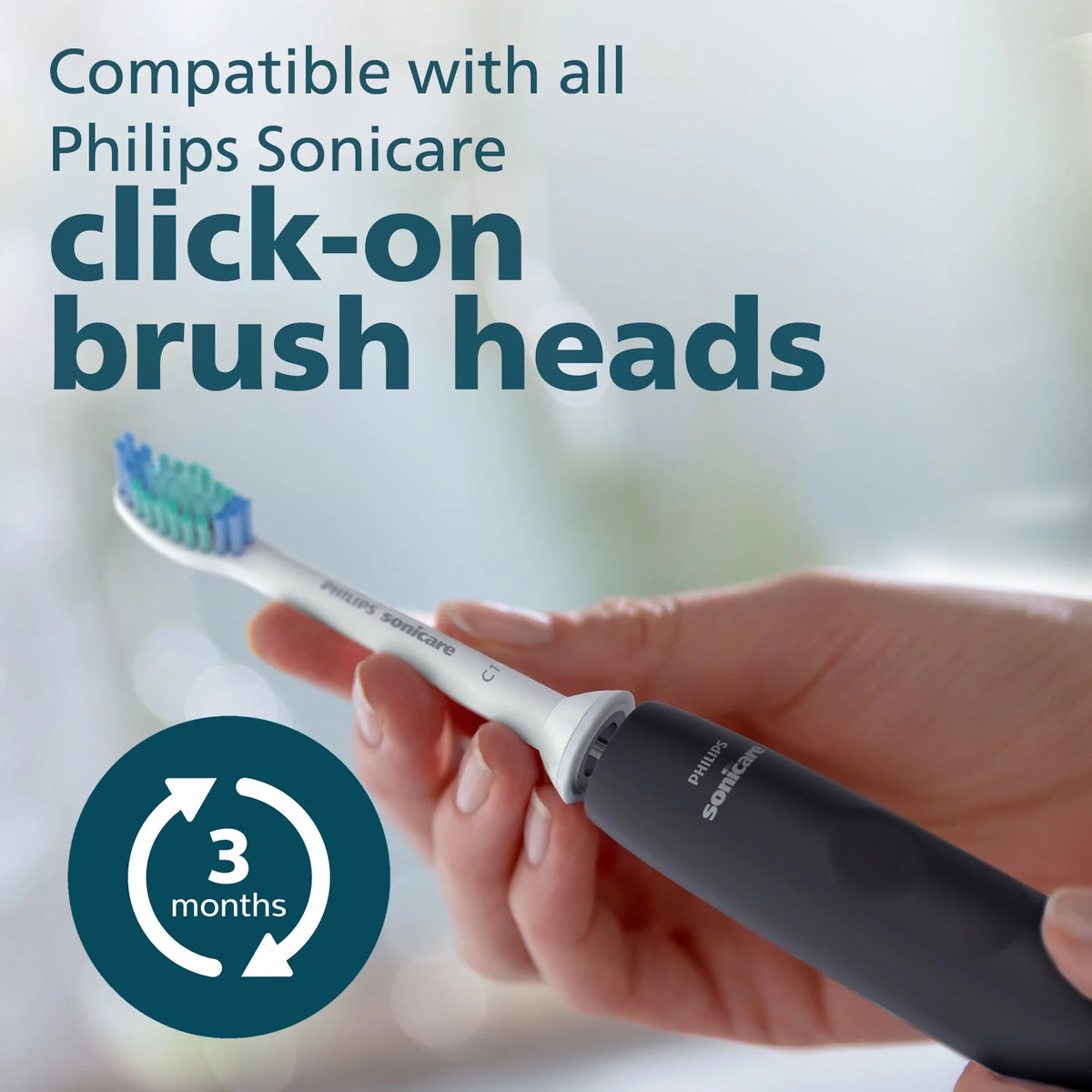 Rechargeable Electric Toothbrush with Pressure Sensor, Black P7472