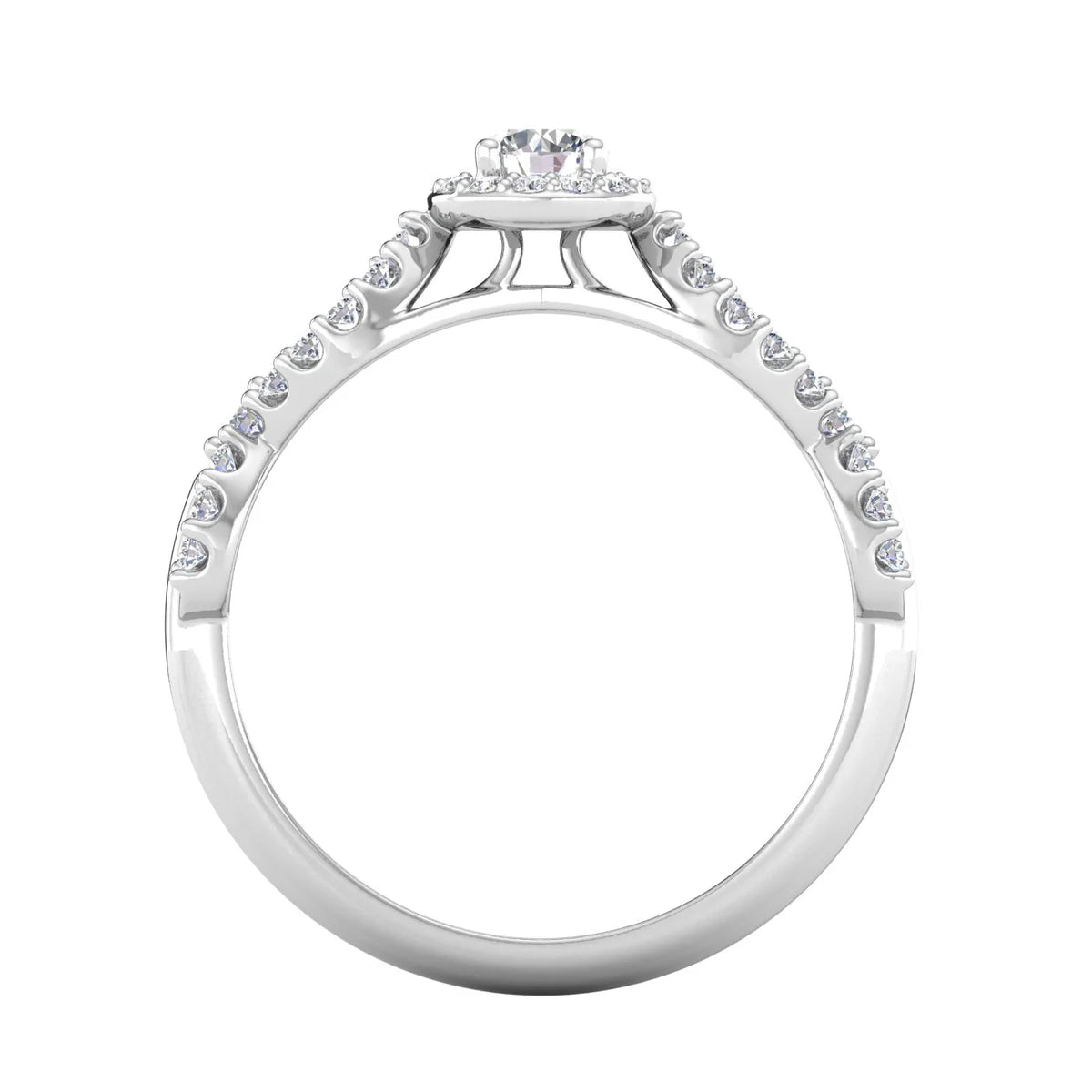 1/2 Carat TW Diamond Engagement Ring in 10k White Gold I938643