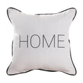 Black and White Embroidered Lumbar Pillow Z8470