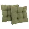 Sage Green Microsuede Tufted Dining Chair Cushions, Set of 2 U21013